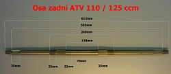 Zadn nprava osa ATV 90 - 110 ccm